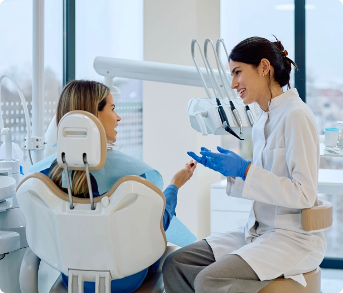 Dentist clinic with patient