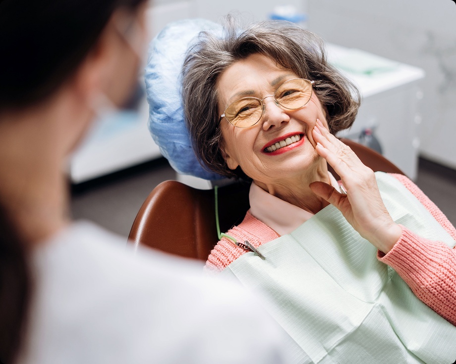 Mature woman at dental clinic