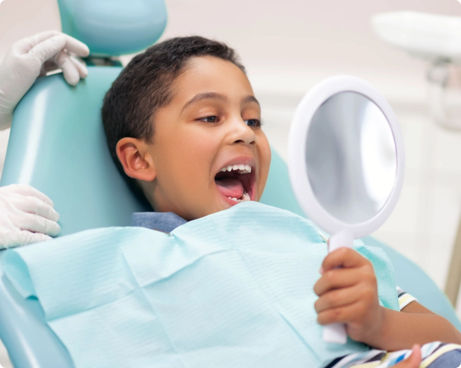 Young boy dental clinic